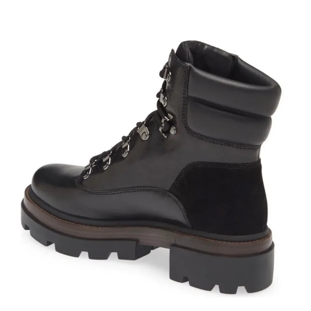 Tory Burch Miller Lug Hiker Boot in Perfect Black Size 10 NWOB